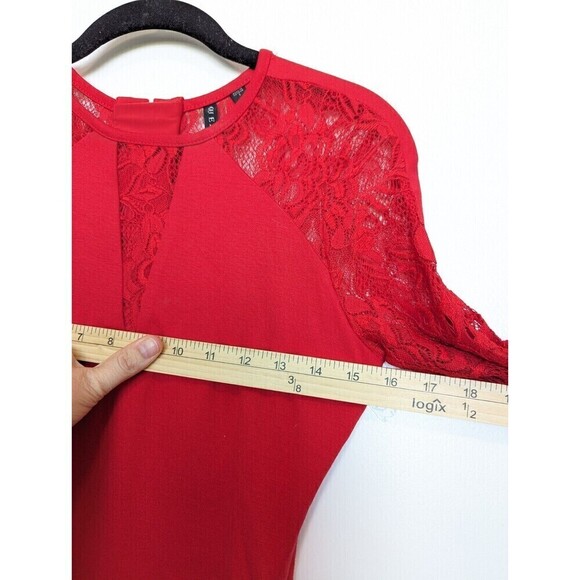 Guess Los Angeles Red Lace Bodycon Dress Small - Picture 12 of 14